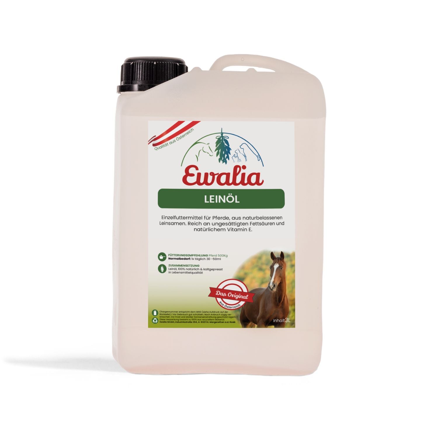 Ewalia Leinöl Kanister für Pferde 3000 ml