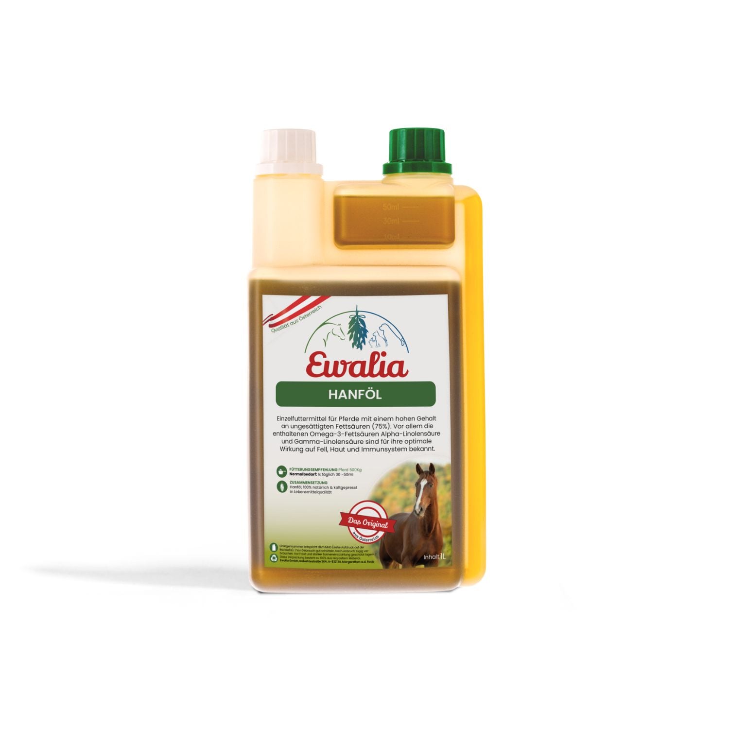 Ewalia Hanföl für Pferde 1000 ml