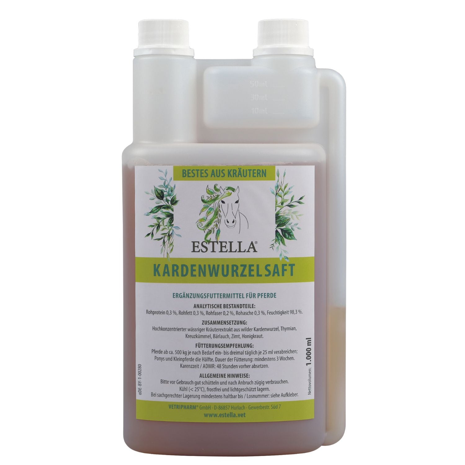 ESTELLA Kardenwurzelsaft für Pferde 1L