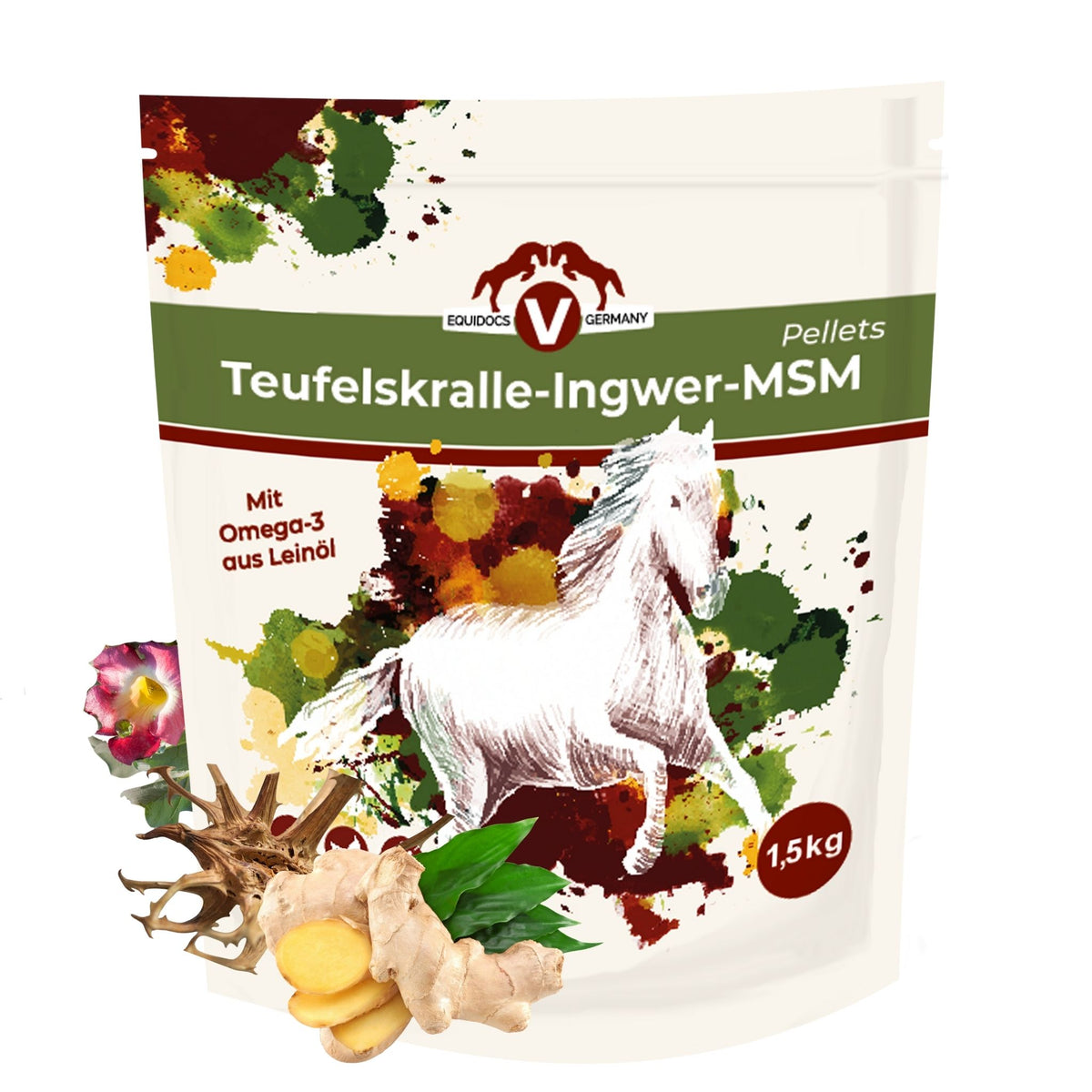 Equidocs Teufelskralle-Ingwer-MSM Pellets 1500g