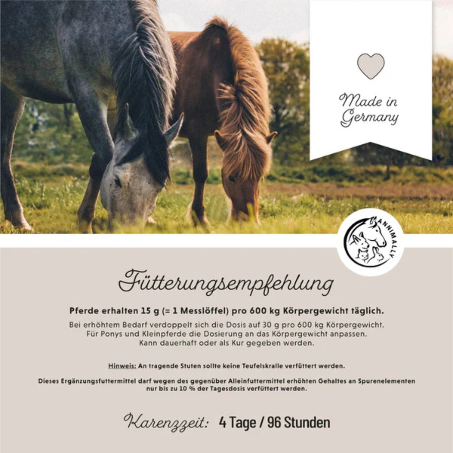 Annimally Bewegungsfreude Gelenk Pulver für Pferde 850g