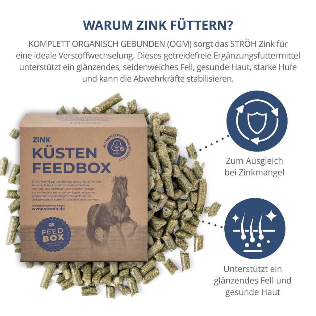 STRÖH Zink für Pferde 11kg Feedbox MHD 30.07.2026
