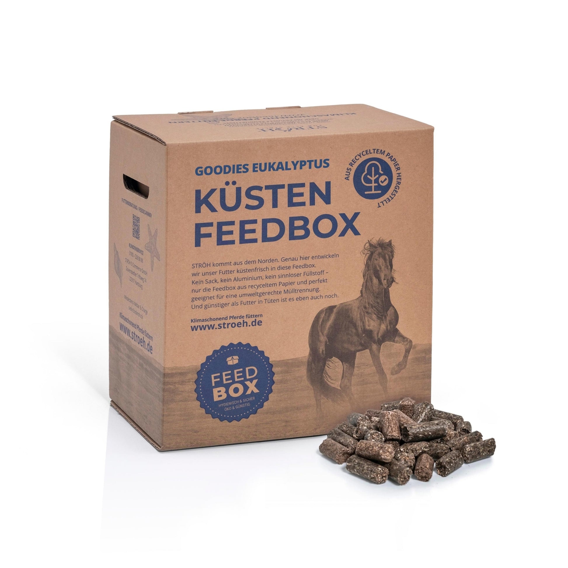 STRÖH Küsten Goodies Eukalyptus für Pferde 9kg Feedbox XS