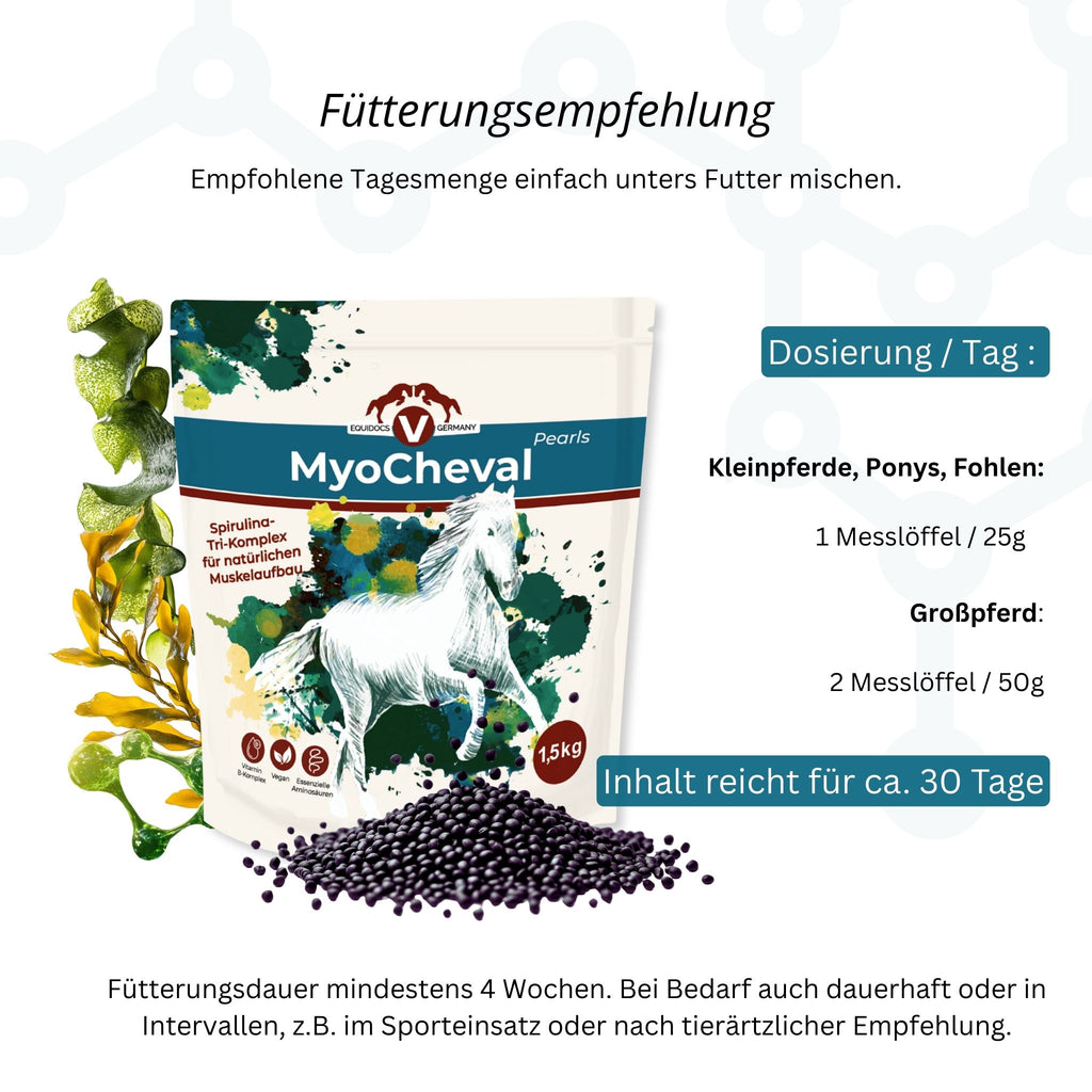 Equidocs MyoCheval Muskelaufbau Pearls für Pferde 1500g