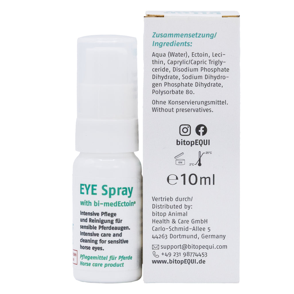 bitopEQUI® EYE Spray für Pferde 10ml MHD 01.08.2026