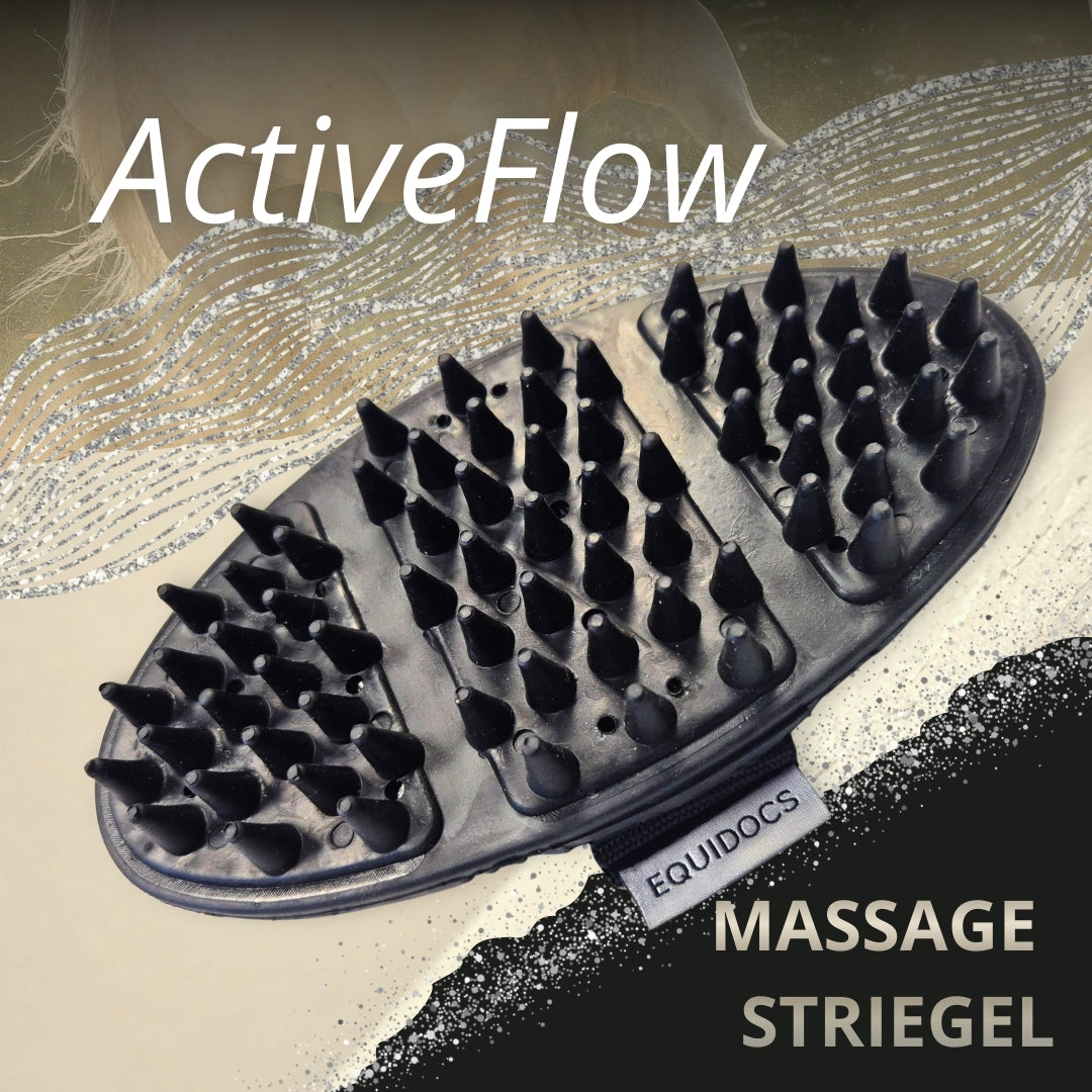 Equidocs Massagestriegel NoirFlex ActiveFlow für Pferde