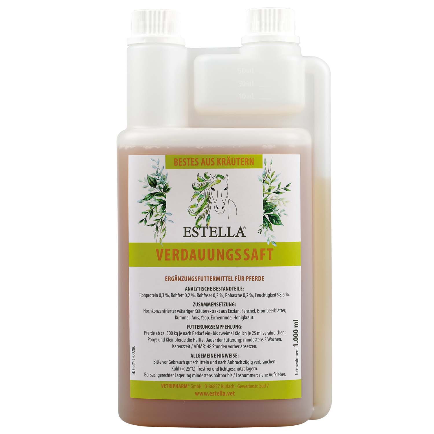 ESTELLA Verdauungssaft für Pferde 1000ml