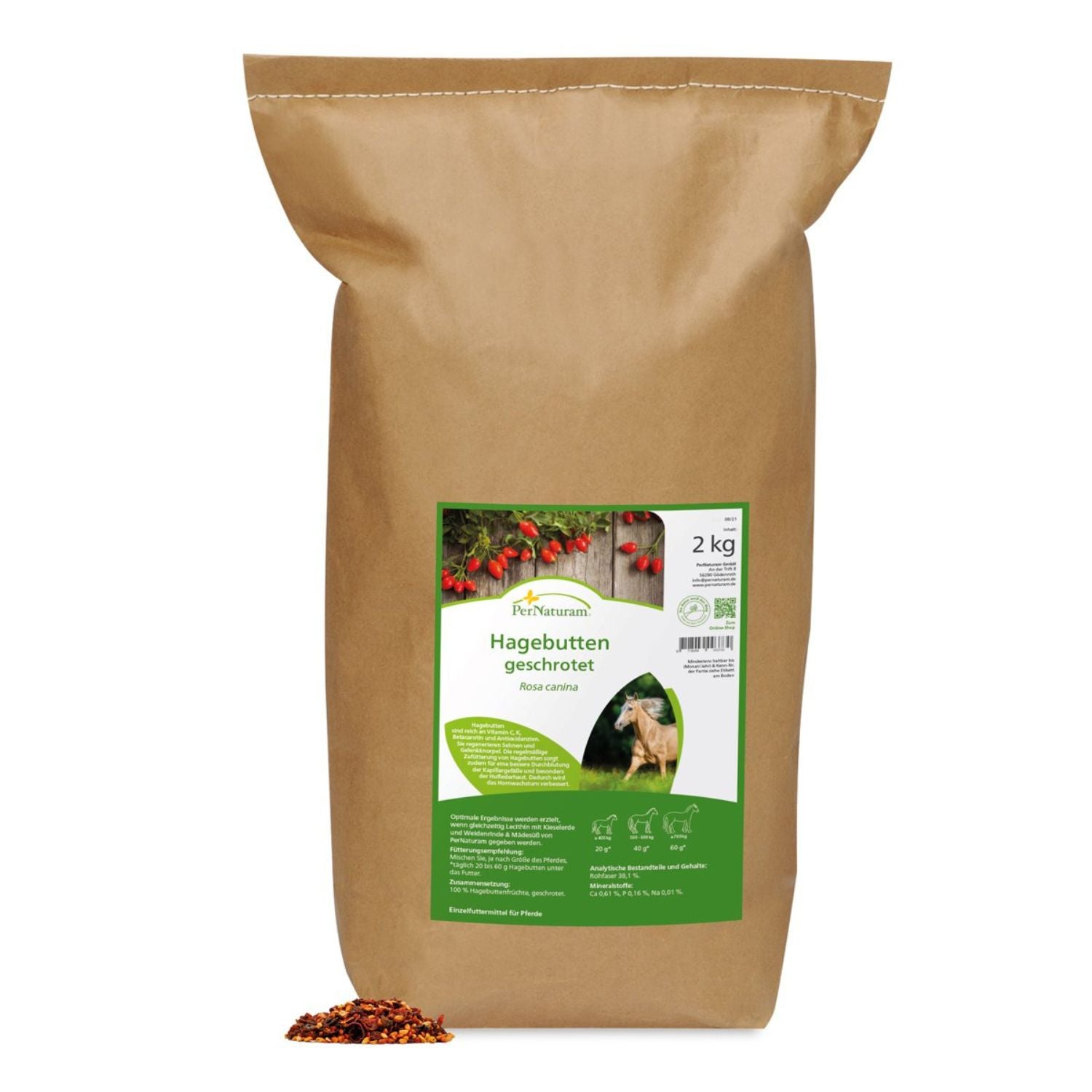 PerNaturam Hagebuttenfrüchte geschrotet 2 kg