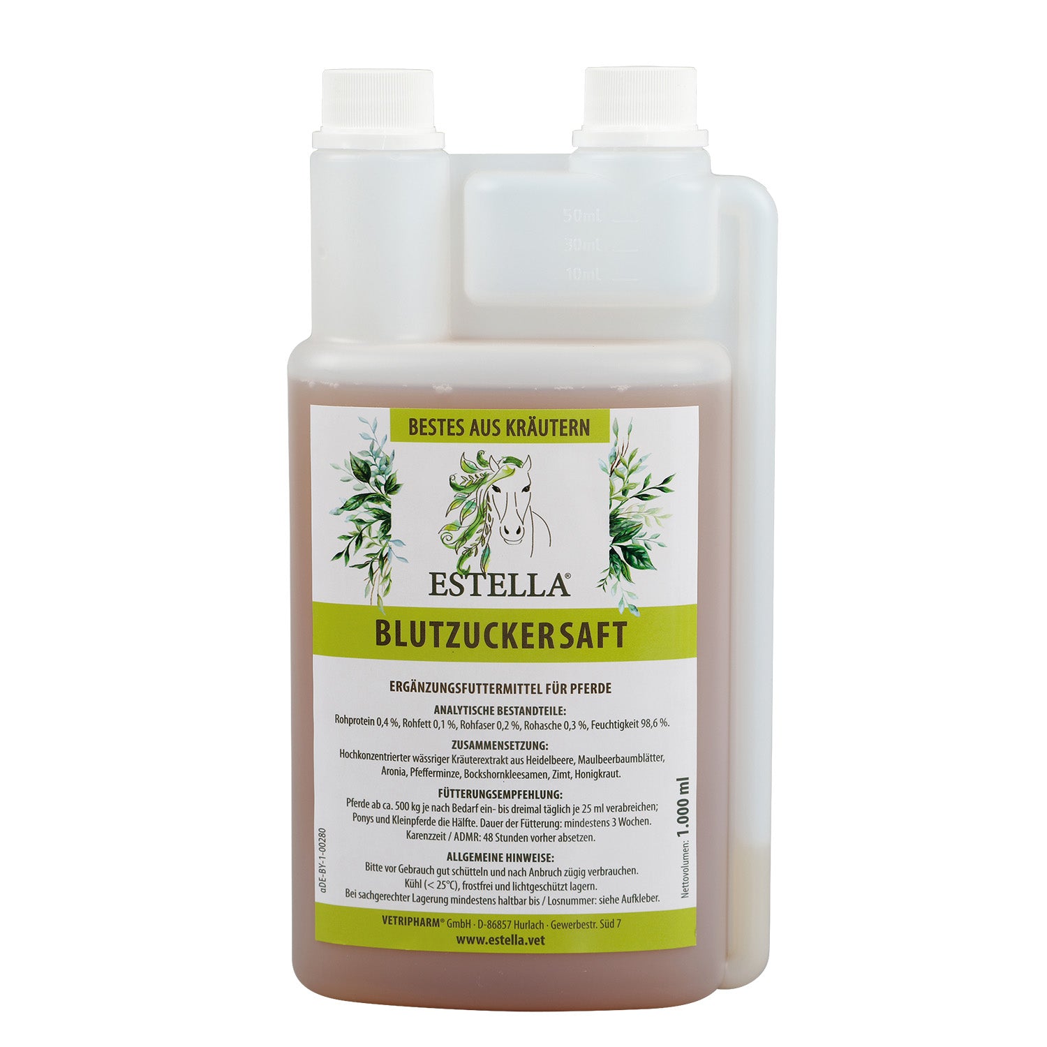ESTELLA Blutzuckersaft für Pferde 1000ml